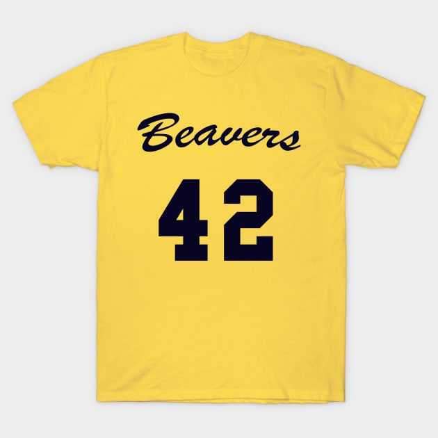 Beavers #42 T-Shirt by BigOrangeShirtShop